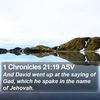 1 Chronicles 21:19 ASV Bible Verse Image