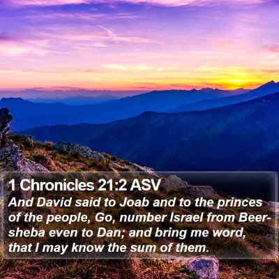 1 Chronicles 21:2 ASV Bible Verse Image