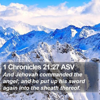 1 Chronicles 21:27 ASV Bible Verse Image