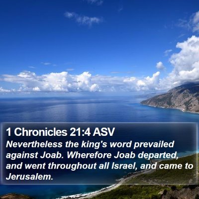 1 Chronicles 21:4 ASV Bible Verse Image