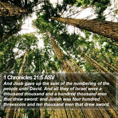 1 Chronicles 21:5 ASV Bible Verse Image