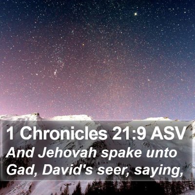 1 Chronicles 21:9 ASV Bible Verse Image