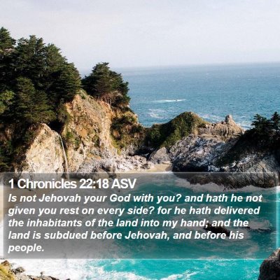 1 Chronicles 22:18 ASV Bible Verse Image