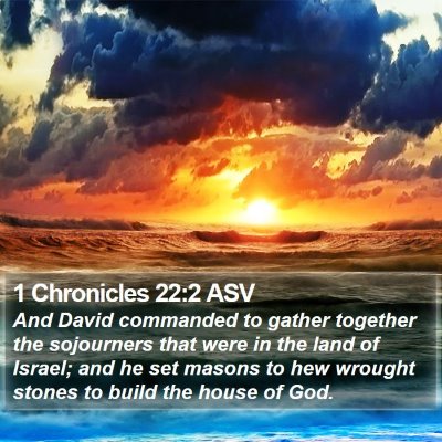 1 Chronicles 22:2 ASV Bible Verse Image