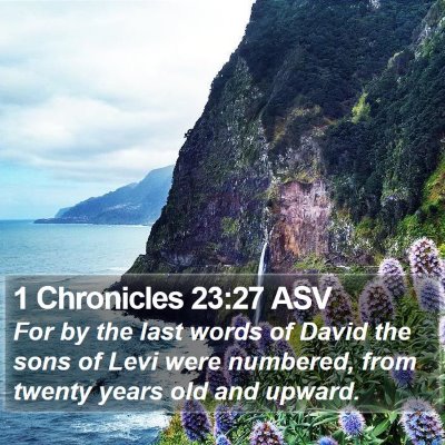 1 Chronicles 23:27 ASV Bible Verse Image