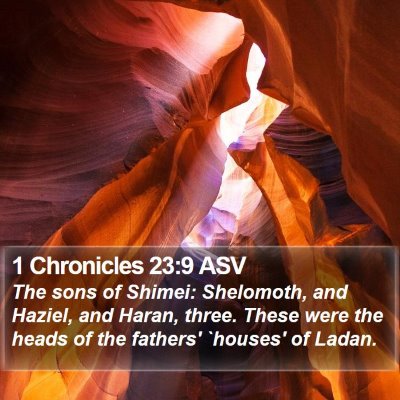 1 Chronicles 23:9 ASV Bible Verse Image