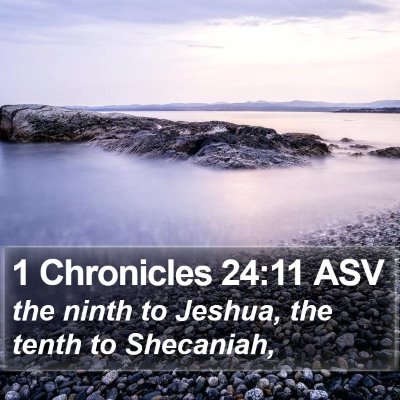 1 Chronicles 24:11 ASV Bible Verse Image