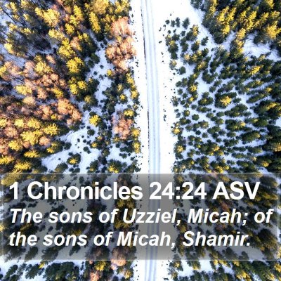 1 Chronicles 24:24 ASV Bible Verse Image