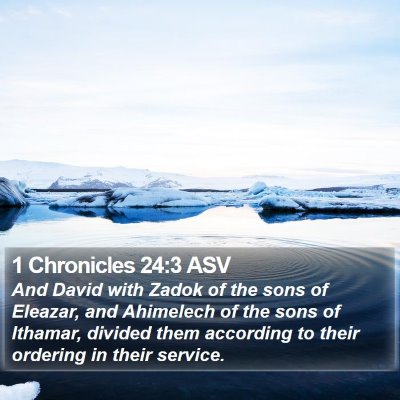 1 Chronicles 24:3 ASV Bible Verse Image
