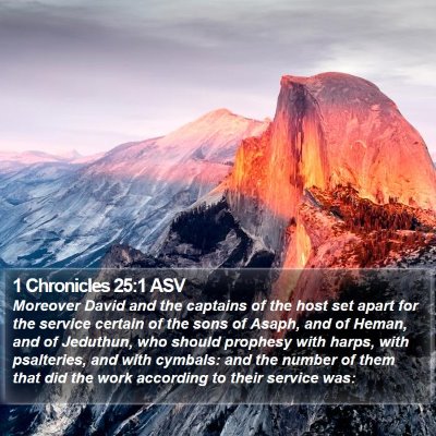 1 Chronicles 25:1 ASV Bible Verse Image
