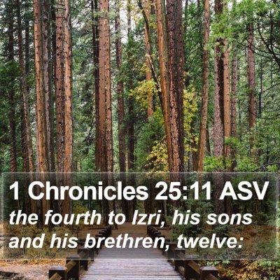 1 Chronicles 25:11 ASV Bible Verse Image