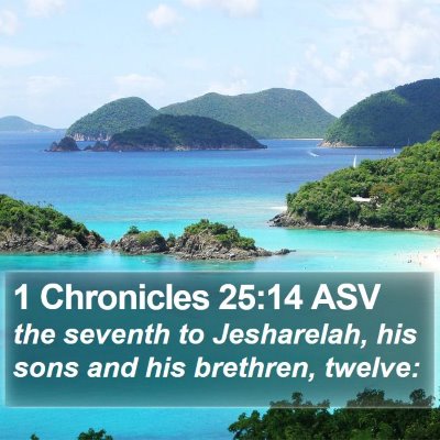 1 Chronicles 25:14 ASV Bible Verse Image