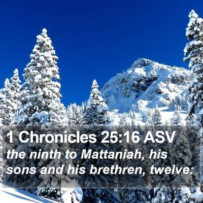 1 Chronicles 25:16 ASV Bible Verse Image