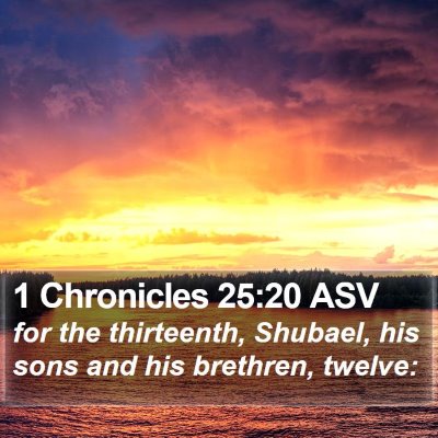 1 Chronicles 25:20 ASV Bible Verse Image