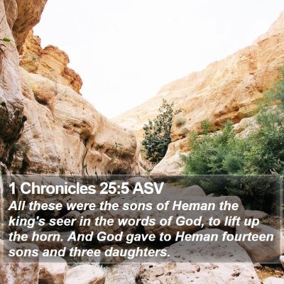 1 Chronicles 25:5 ASV Bible Verse Image