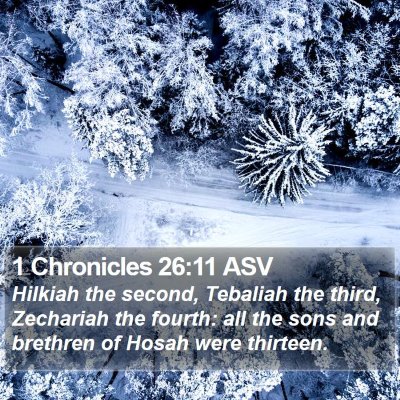 1 Chronicles 26:11 ASV Bible Verse Image