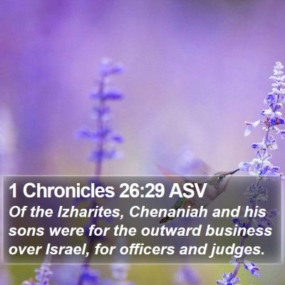 1 Chronicles 26:29 ASV Bible Verse Image