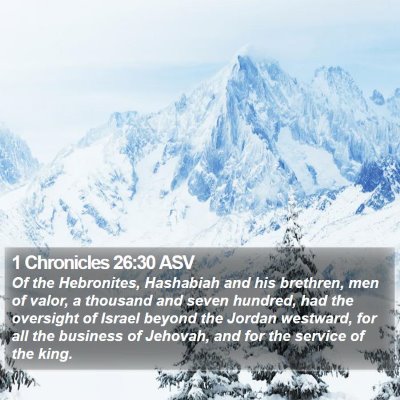 1 Chronicles 26:30 ASV Bible Verse Image