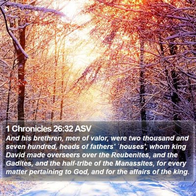1 Chronicles 26:32 ASV Bible Verse Image