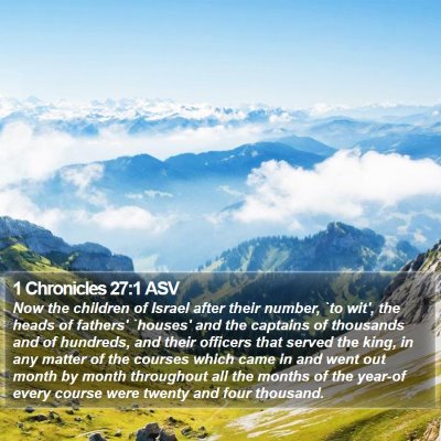 1 Chronicles 27:1 ASV Bible Verse Image