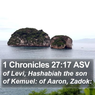 1 Chronicles 27:17 ASV Bible Verse Image