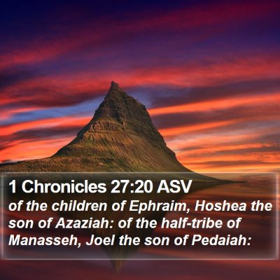 1 Chronicles 27:20 ASV Bible Verse Image