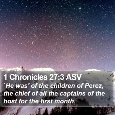 1 Chronicles 27:3 ASV Bible Verse Image