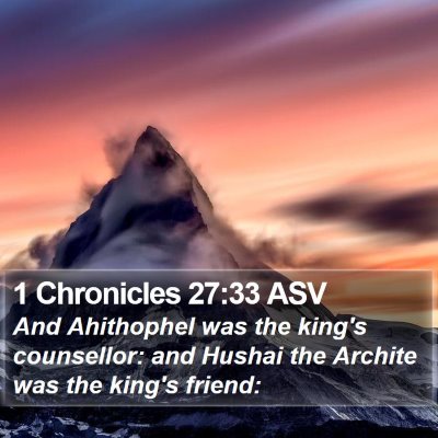 1 Chronicles 27:33 ASV Bible Verse Image