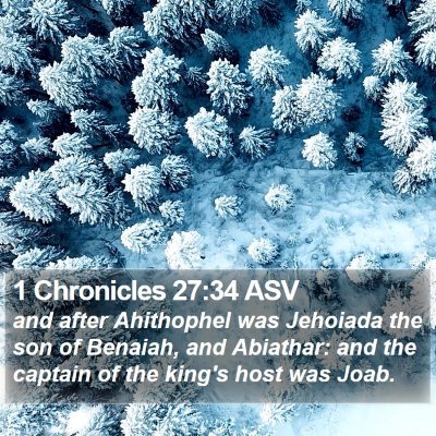 1 Chronicles 27:34 ASV Bible Verse Image