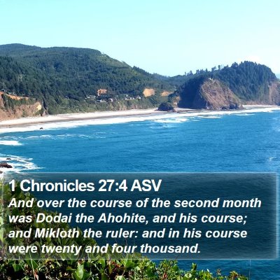 1 Chronicles 27:4 ASV Bible Verse Image
