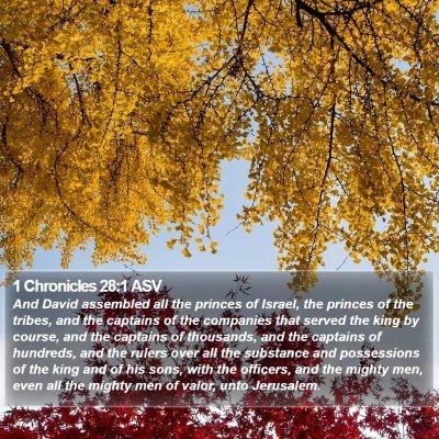 1 Chronicles 28:1 ASV Bible Verse Image