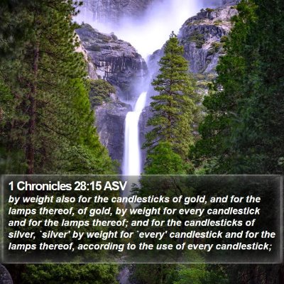 1 Chronicles 28:15 ASV Bible Verse Image
