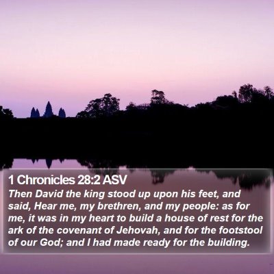 1 Chronicles 28:2 ASV Bible Verse Image
