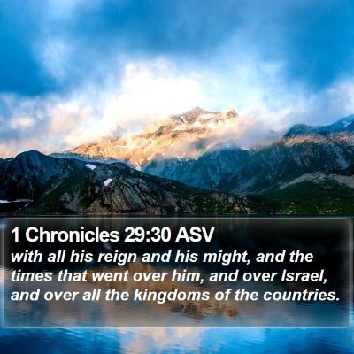 1 Chronicles 29:30 ASV Bible Verse Image