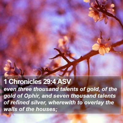 1 Chronicles 29:4 ASV Bible Verse Image