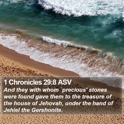 1 Chronicles 29:8 ASV Bible Verse Image