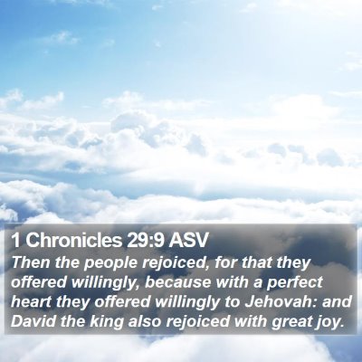1 Chronicles 29:9 ASV Bible Verse Image