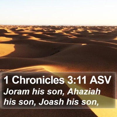 1 Chronicles 3:11 ASV Bible Verse Image