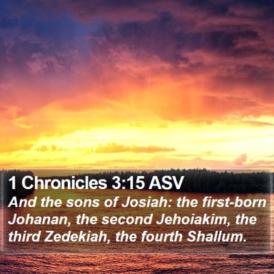 1 Chronicles 3:15 ASV Bible Verse Image