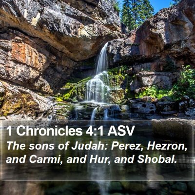 1 Chronicles 4:1 ASV Bible Verse Image