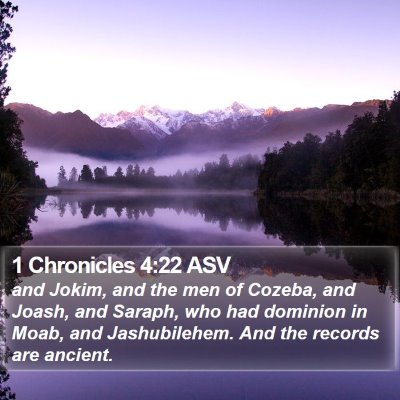 1 Chronicles 4:22 ASV Bible Verse Image