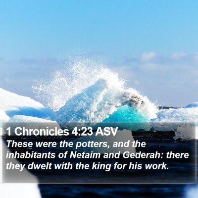 1 Chronicles 4:23 ASV Bible Verse Image