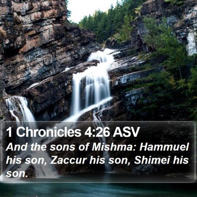1 Chronicles 4:26 ASV Bible Verse Image