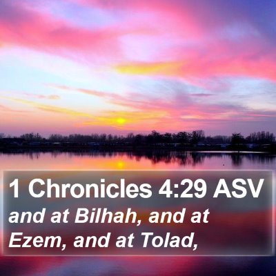 1 Chronicles 4:29 ASV Bible Verse Image