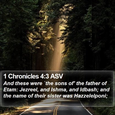 1 Chronicles 4:3 ASV Bible Verse Image