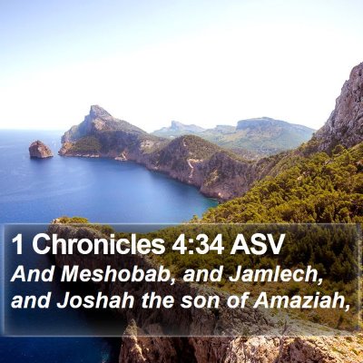 1 Chronicles 4:34 ASV Bible Verse Image