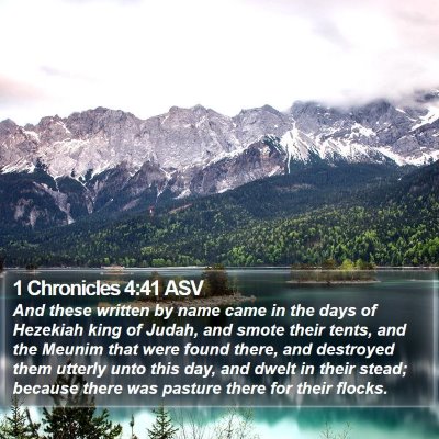 1 Chronicles 4:41 ASV Bible Verse Image