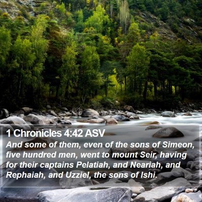 1 Chronicles 4:42 ASV Bible Verse Image