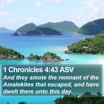 1 Chronicles 4:43 ASV Bible Verse Image