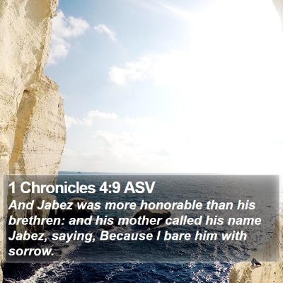 1 Chronicles 4:9 ASV Bible Verse Image